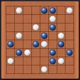 Latrunculi grid with Roman counters