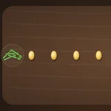 Puluc track with corn-kernel dice